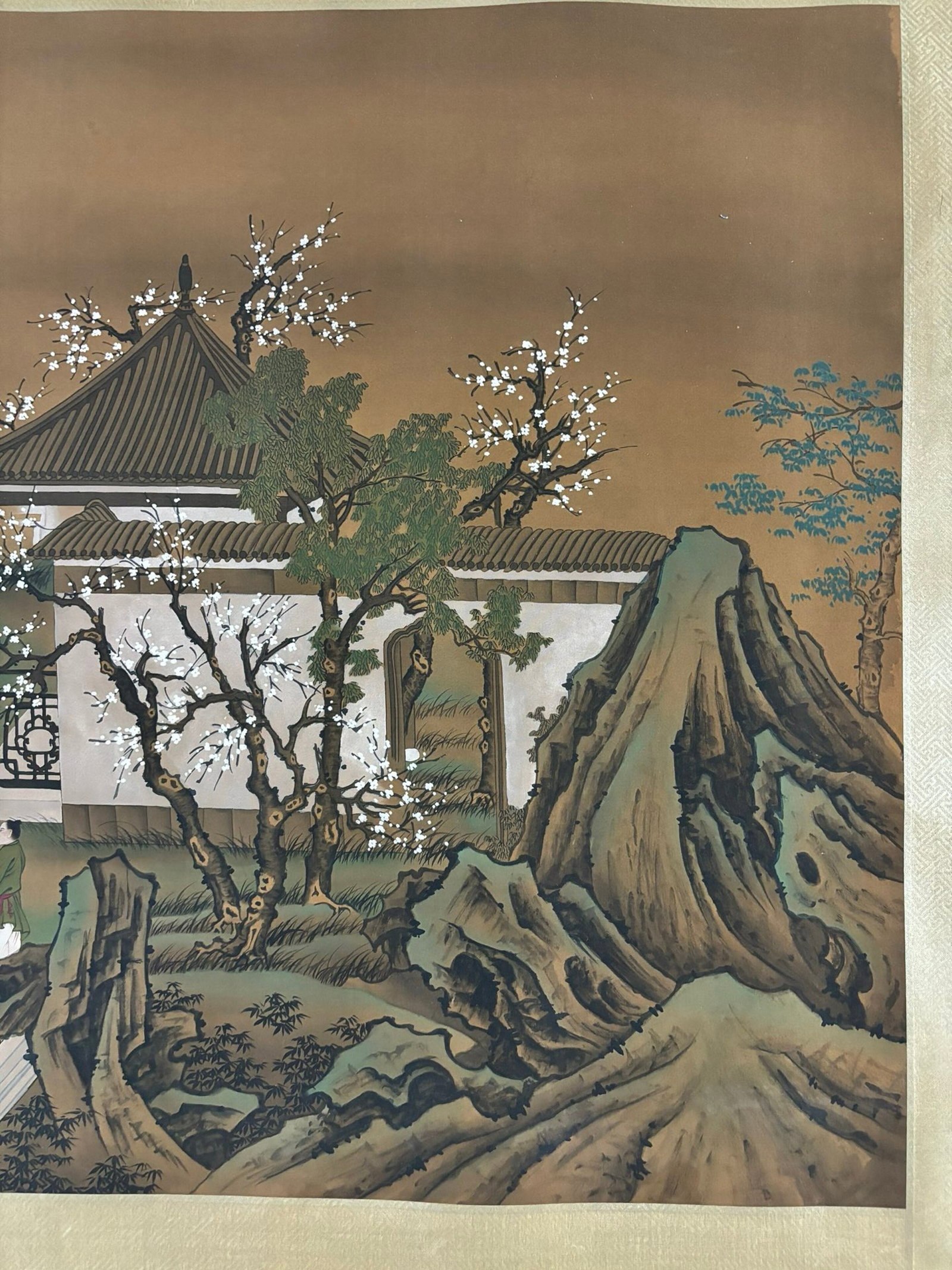 A Chinese Ink Painting of Landscape and Figure on Silk,Chou Ying - 9