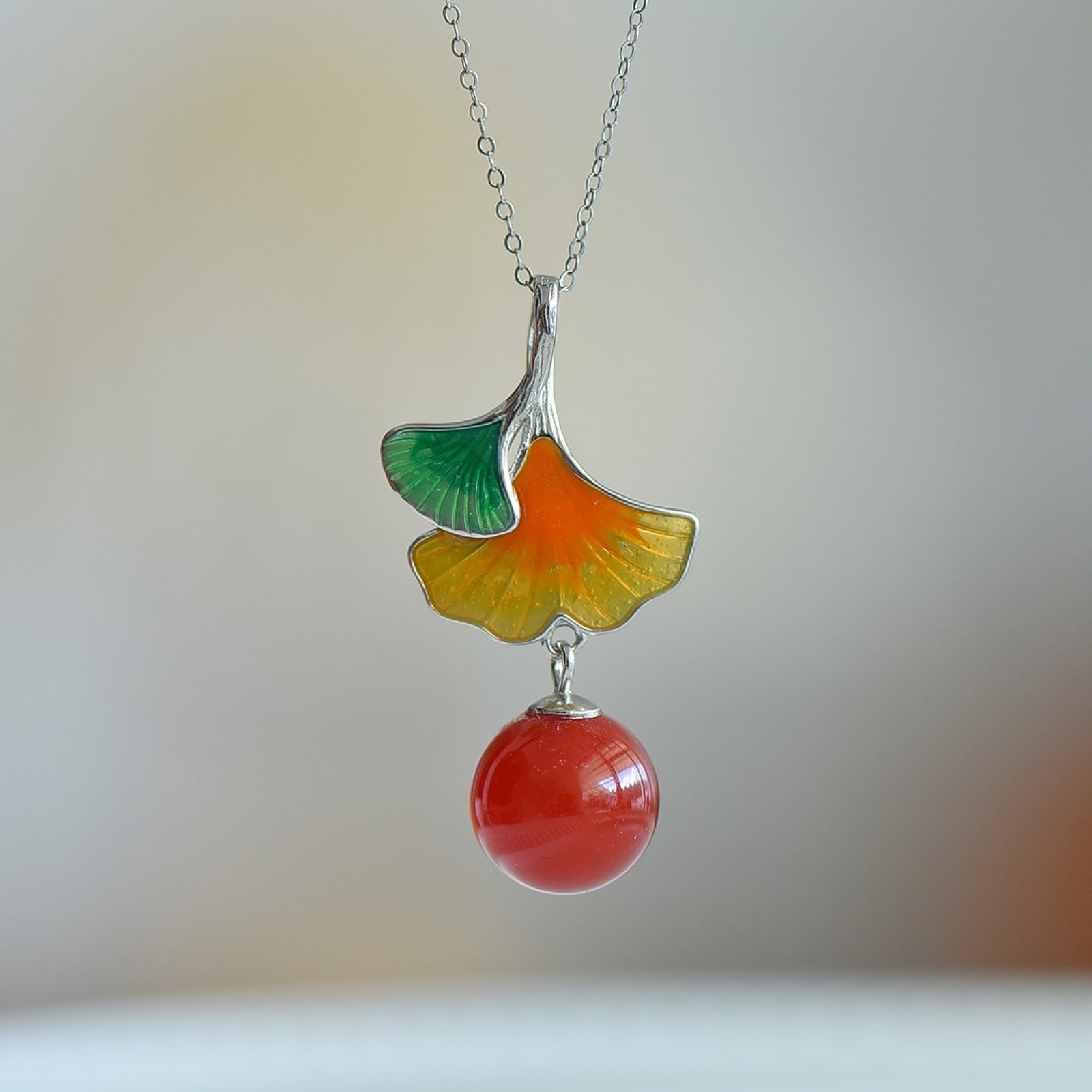A Set of Fine Sterling Silver Inlaid Agate Jewelrys - 3