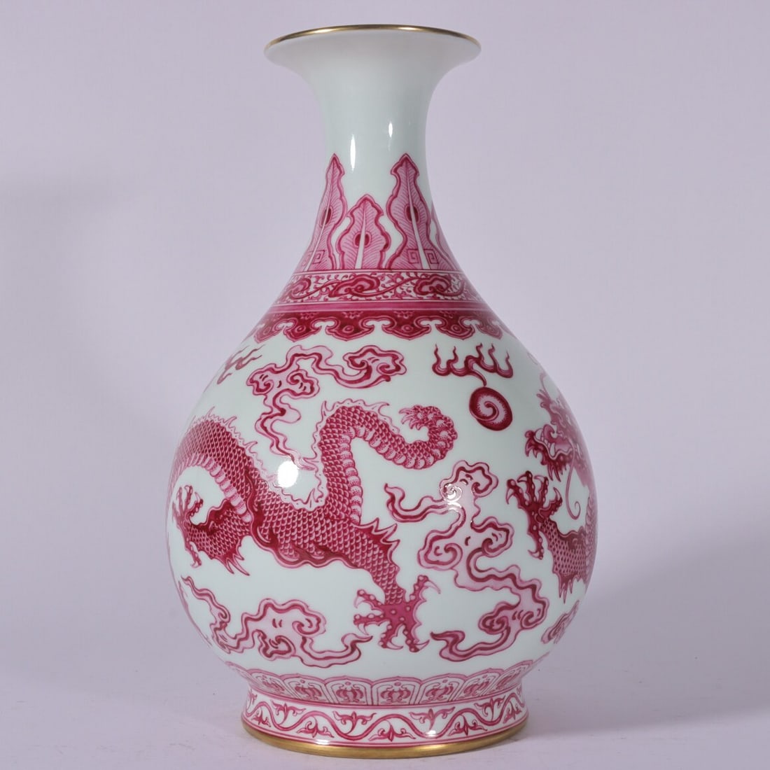 A Exquisite Agate Red Dragon Pattern Vase - 4
