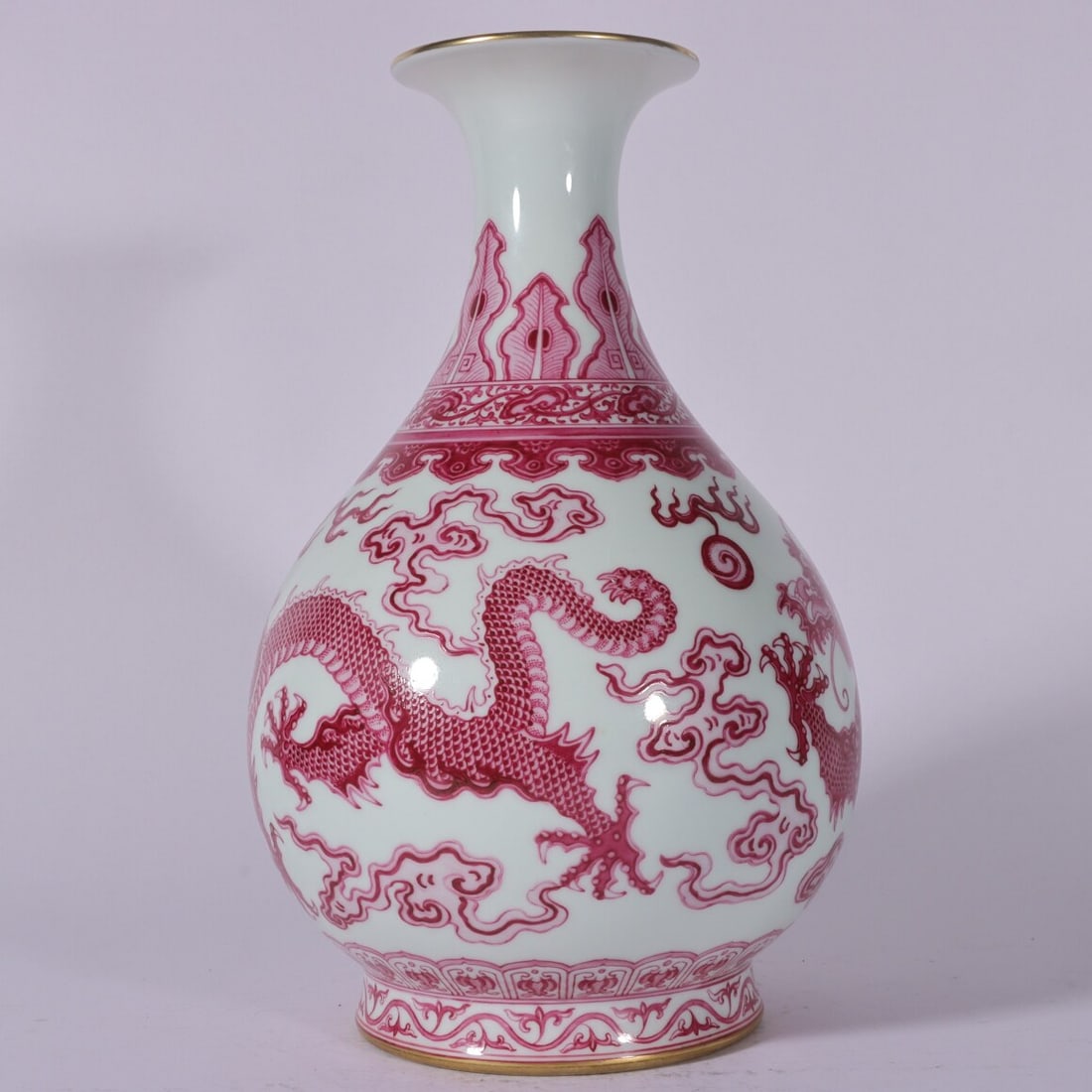 A Exquisite Agate Red Dragon Pattern Vase - 6