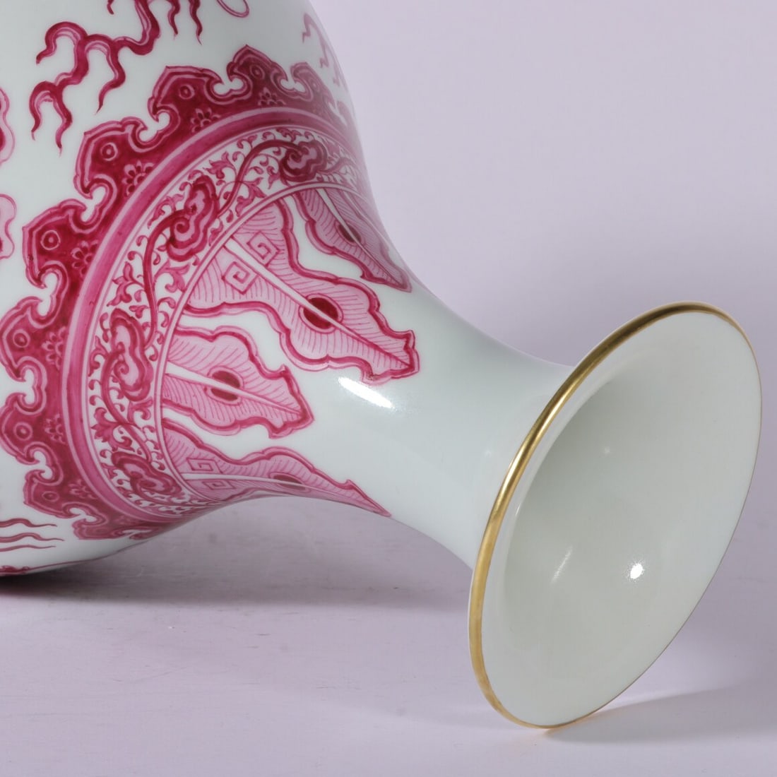 A Exquisite Agate Red Dragon Pattern Vase - 7