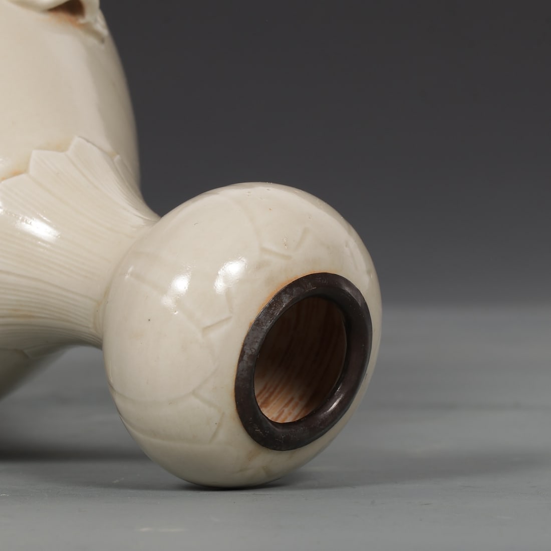 A Exquisite Ding yao With Silver Flower Pattern Vase - 7
