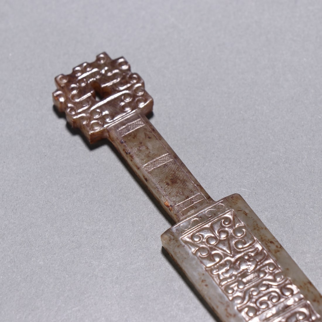 A Exquisite Gaogu Jade Ruyi Pattern Sword - 2