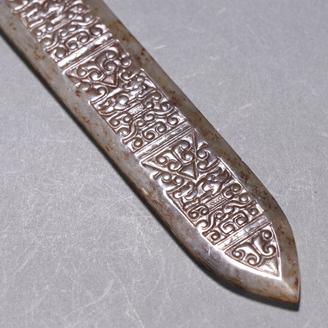 A Exquisite Gaogu Jade Ruyi Pattern Sword - 3