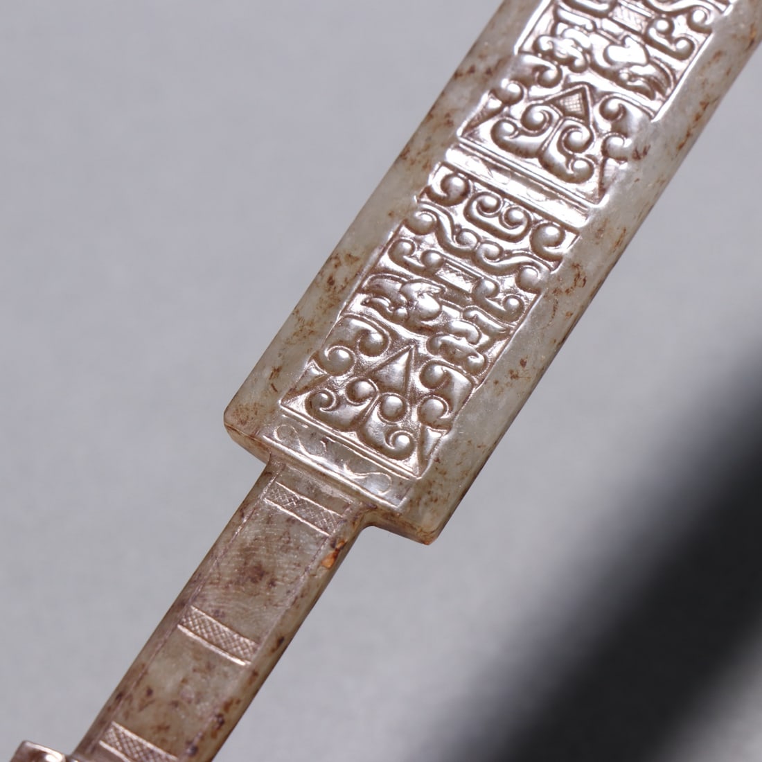 A Exquisite Gaogu Jade Ruyi Pattern Sword - 5