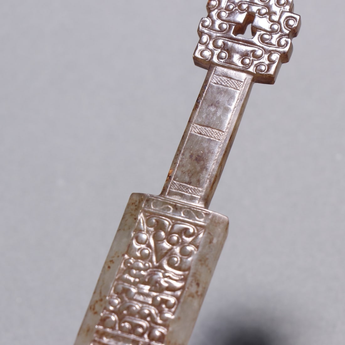A Exquisite Gaogu Jade Ruyi Pattern Sword - 6