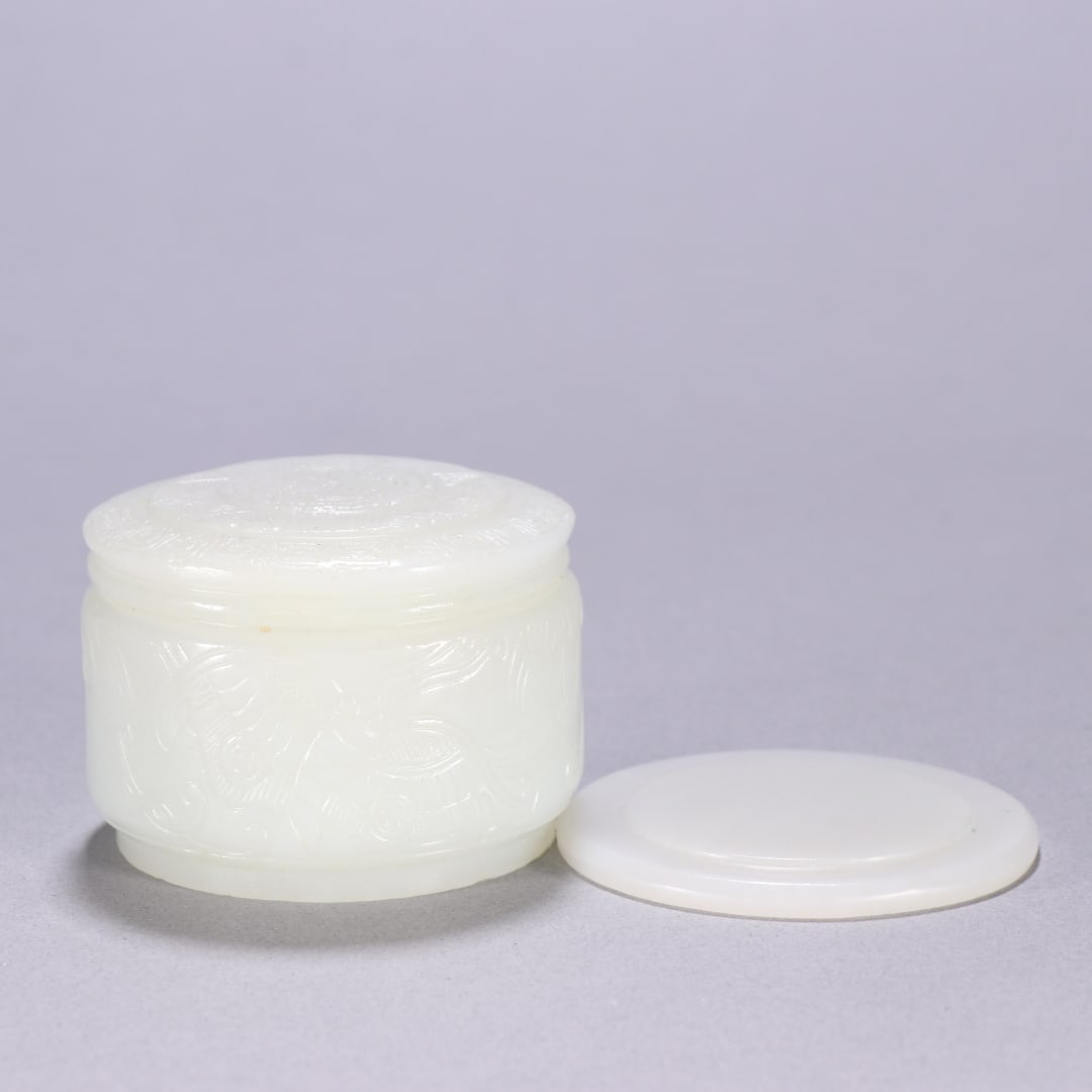 A Exquisite Hotan Jade Thumb Ring Box - 3