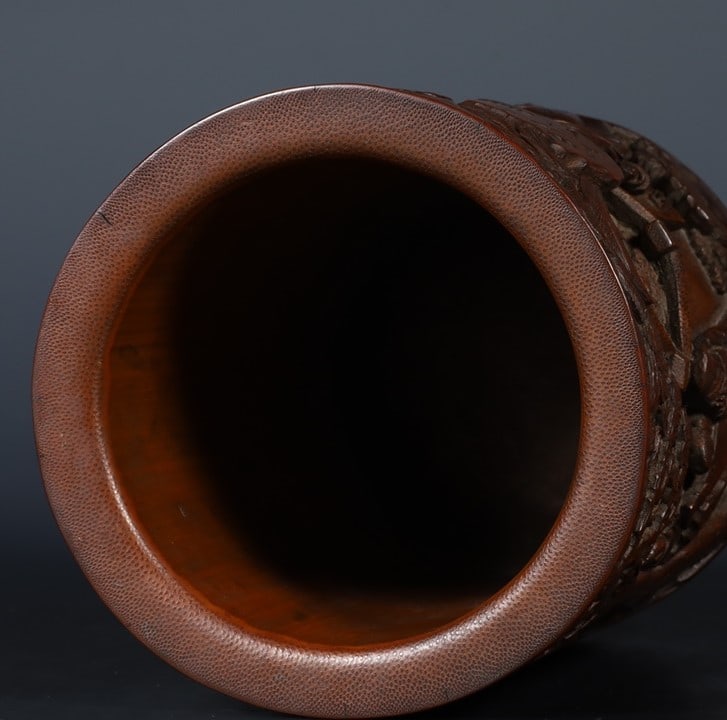 A Exquisite Bamboo Figures Pattern Brush Pot - 8