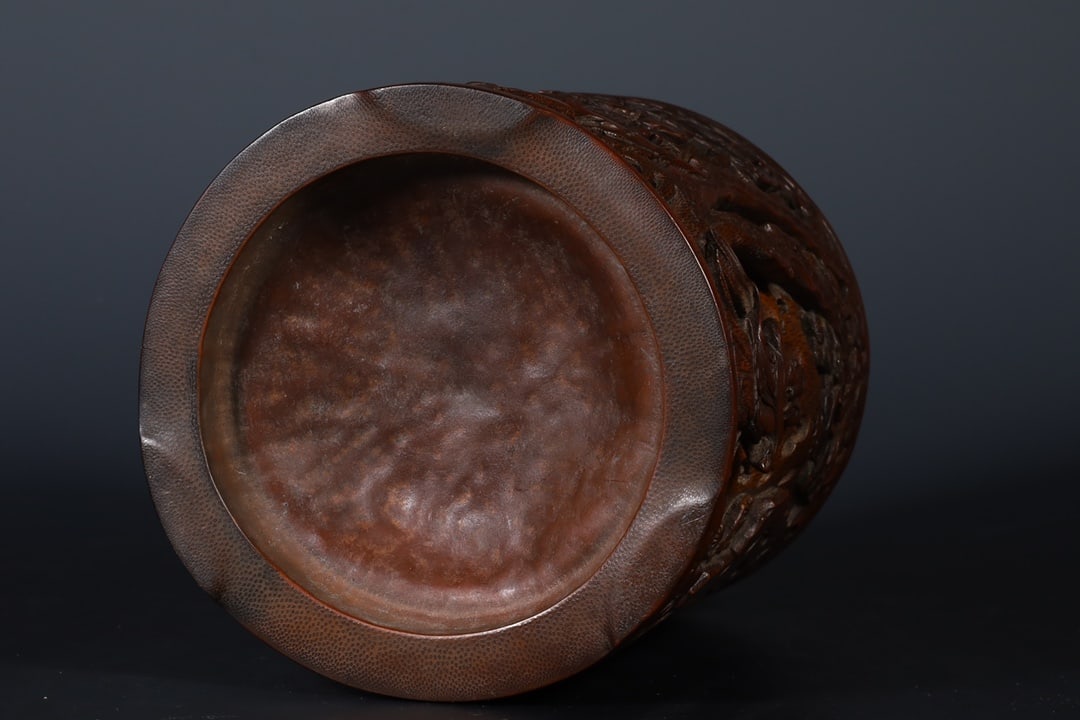 A Exquisite Bamboo Figures Pattern Brush Pot - 9