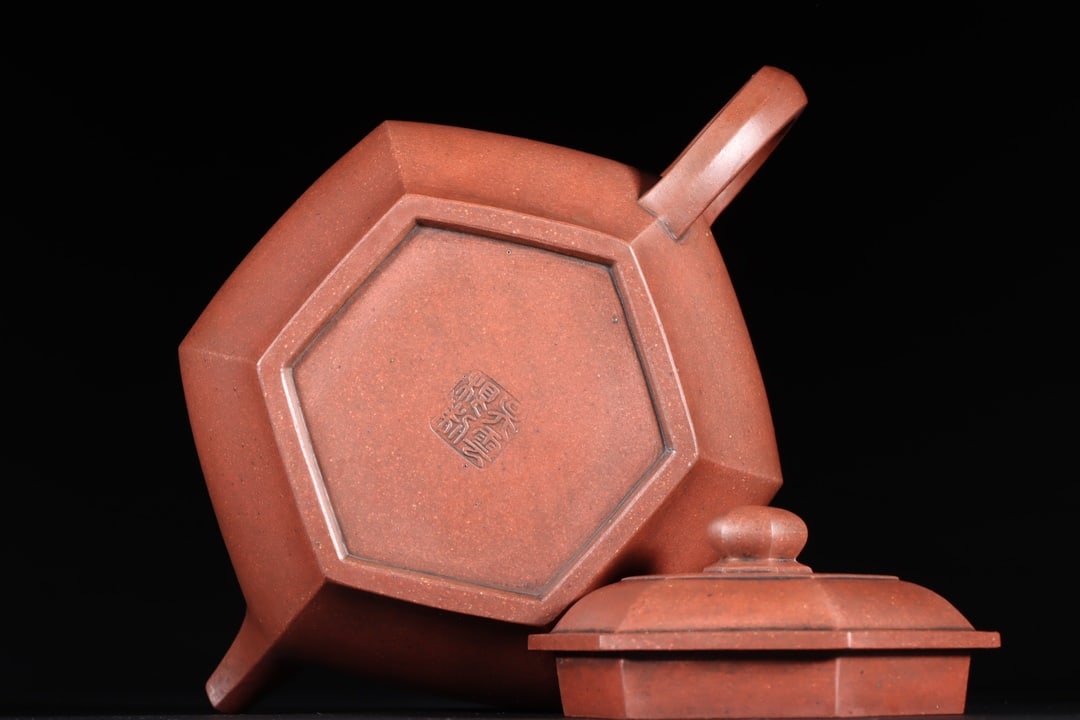 A Exquisite Purple Sands Hexagonal Teapot - 9