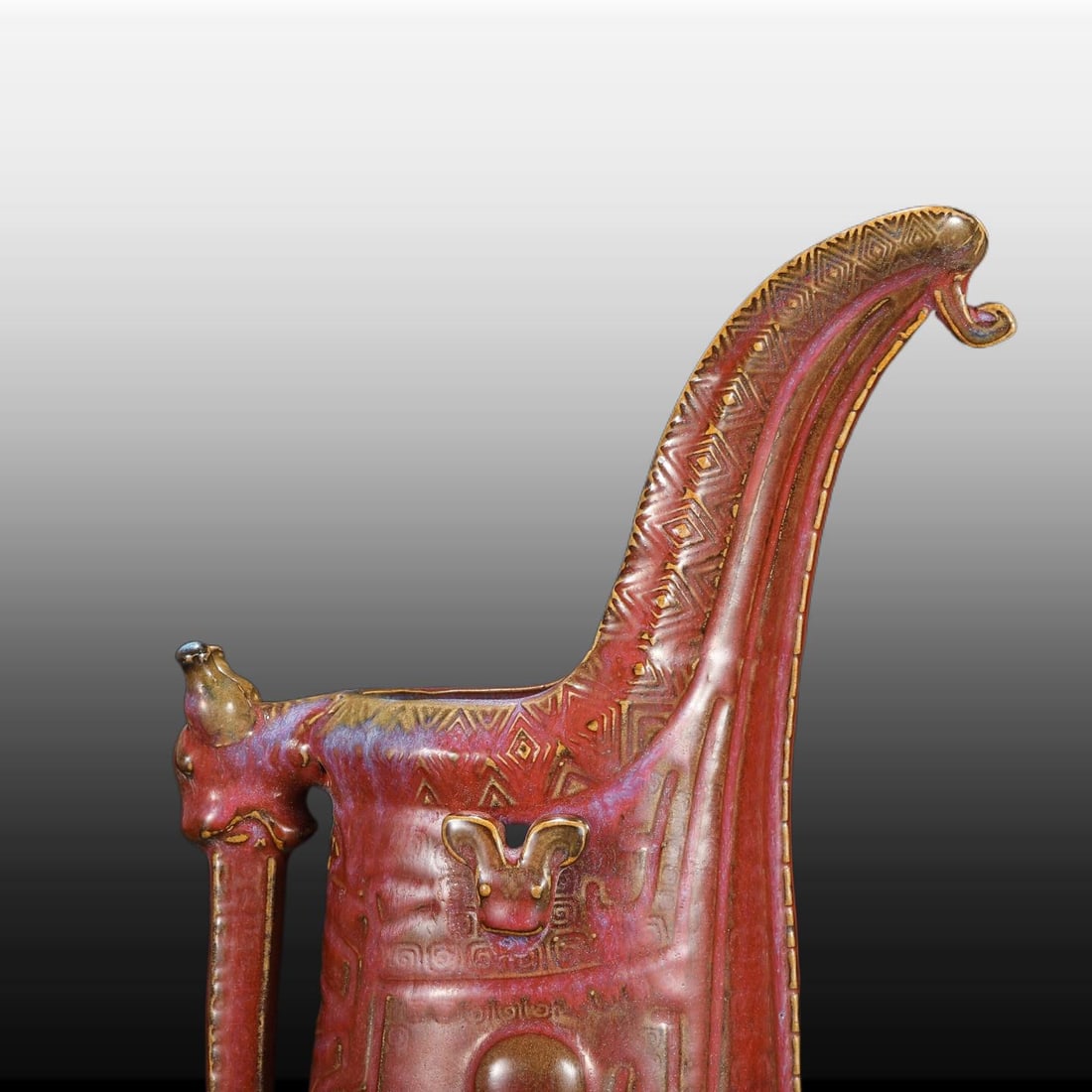 A Exquisite Jun yao Grape Red Glazed Vase - 2