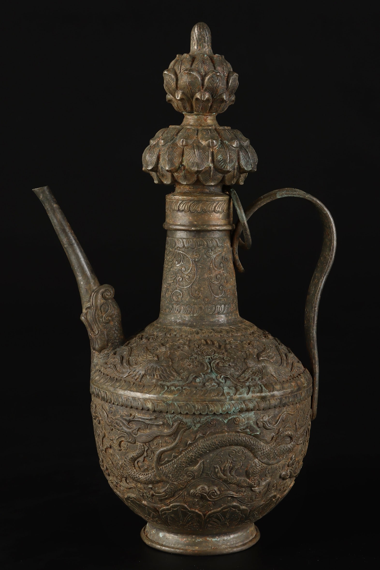 A Exquisite Copper Dragon Pattern Ewer (1 of 9)