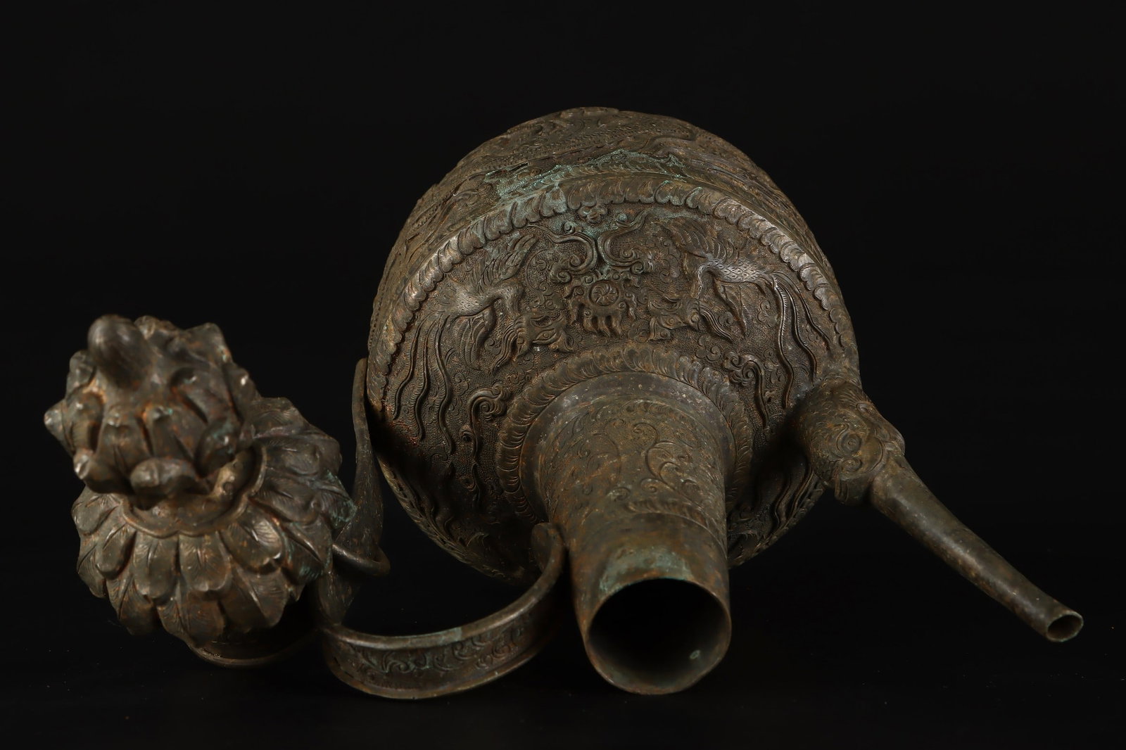 A Exquisite Copper Dragon Pattern Ewer - 7