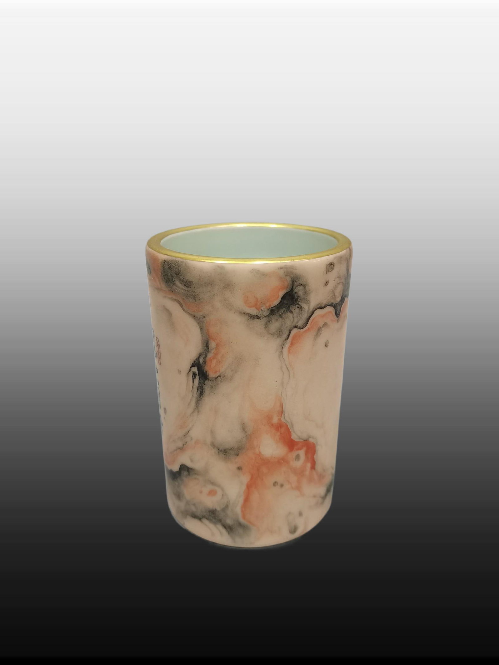 A Exquisite Stone Pattern Brush Pot - 2