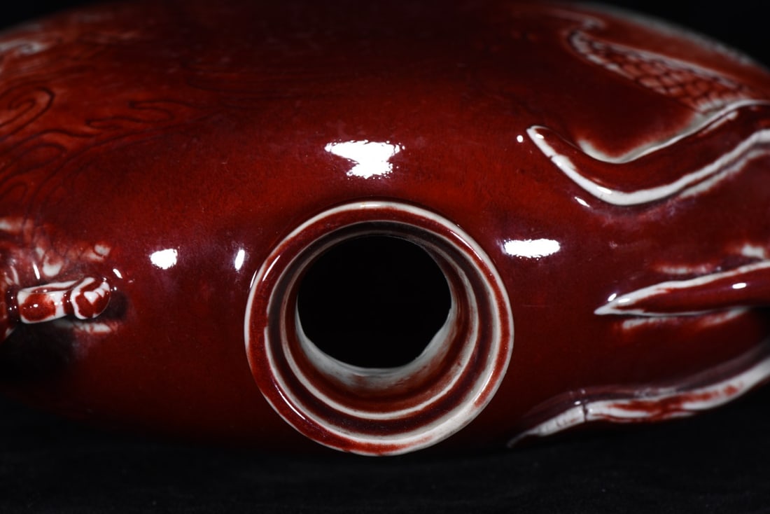 A Exquisite Red Glazed Phoenix Head Ewer - 4