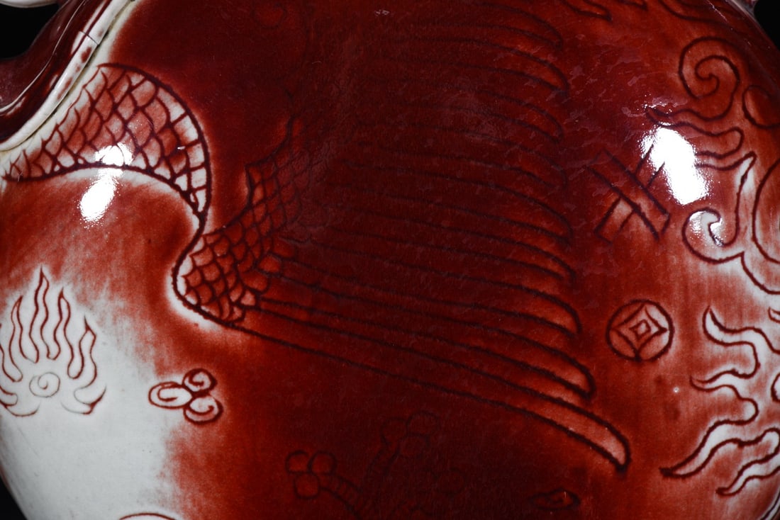 A Exquisite Red Glazed Phoenix Head Ewer - 5