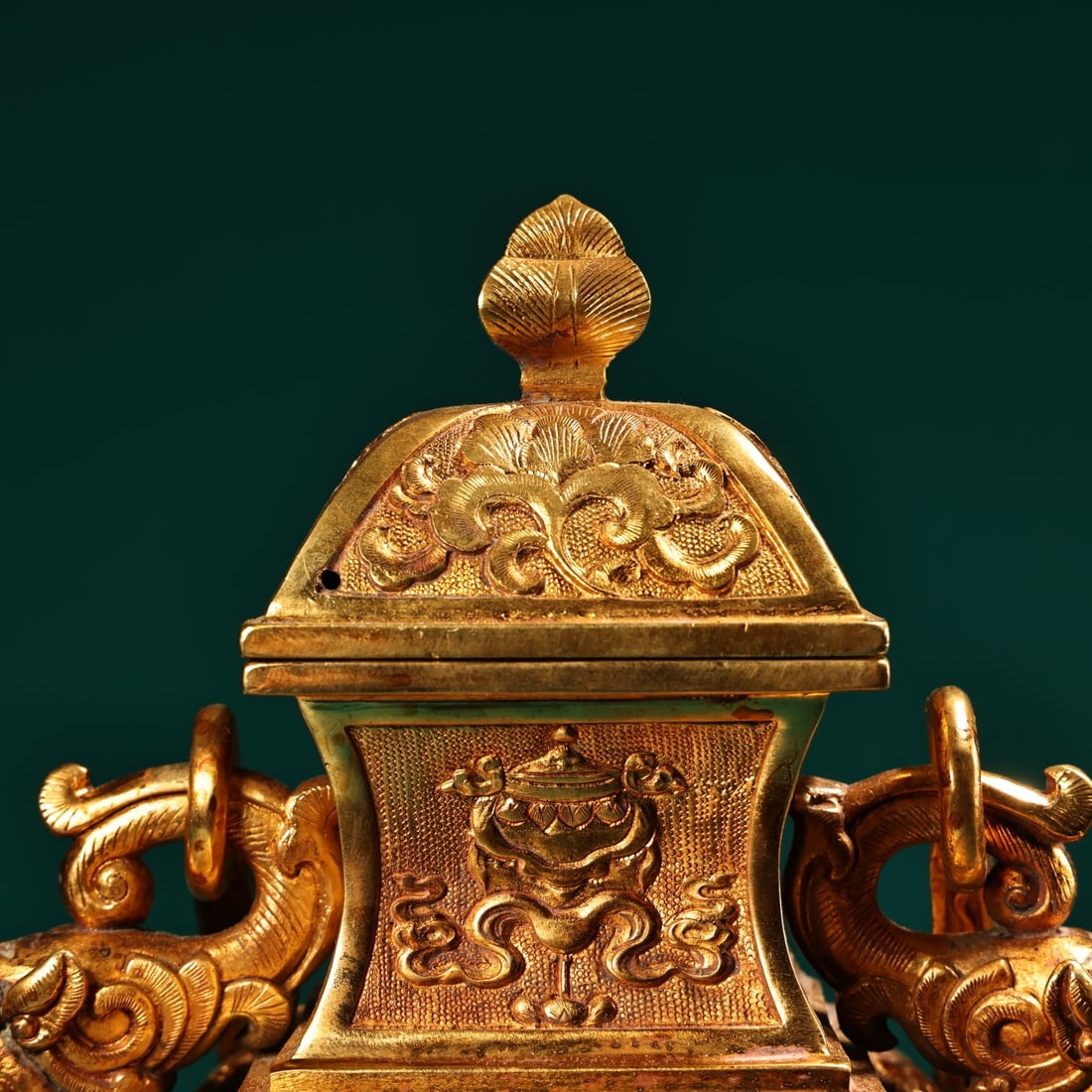 A Exquisite Bronze Inlaid Silver Phoenix Pattern Vase - 5