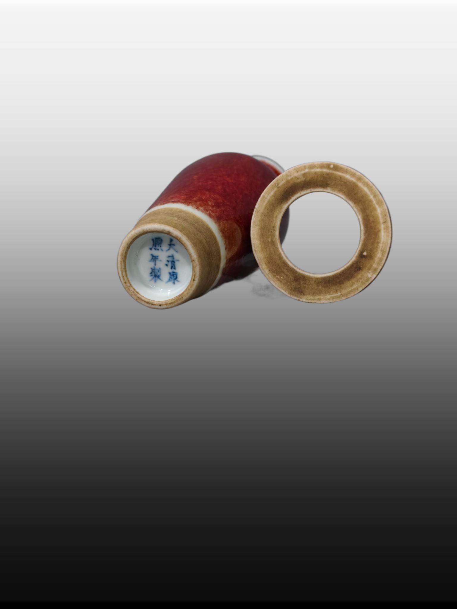 A Exquisite Lang Red Glazed Vase - 6