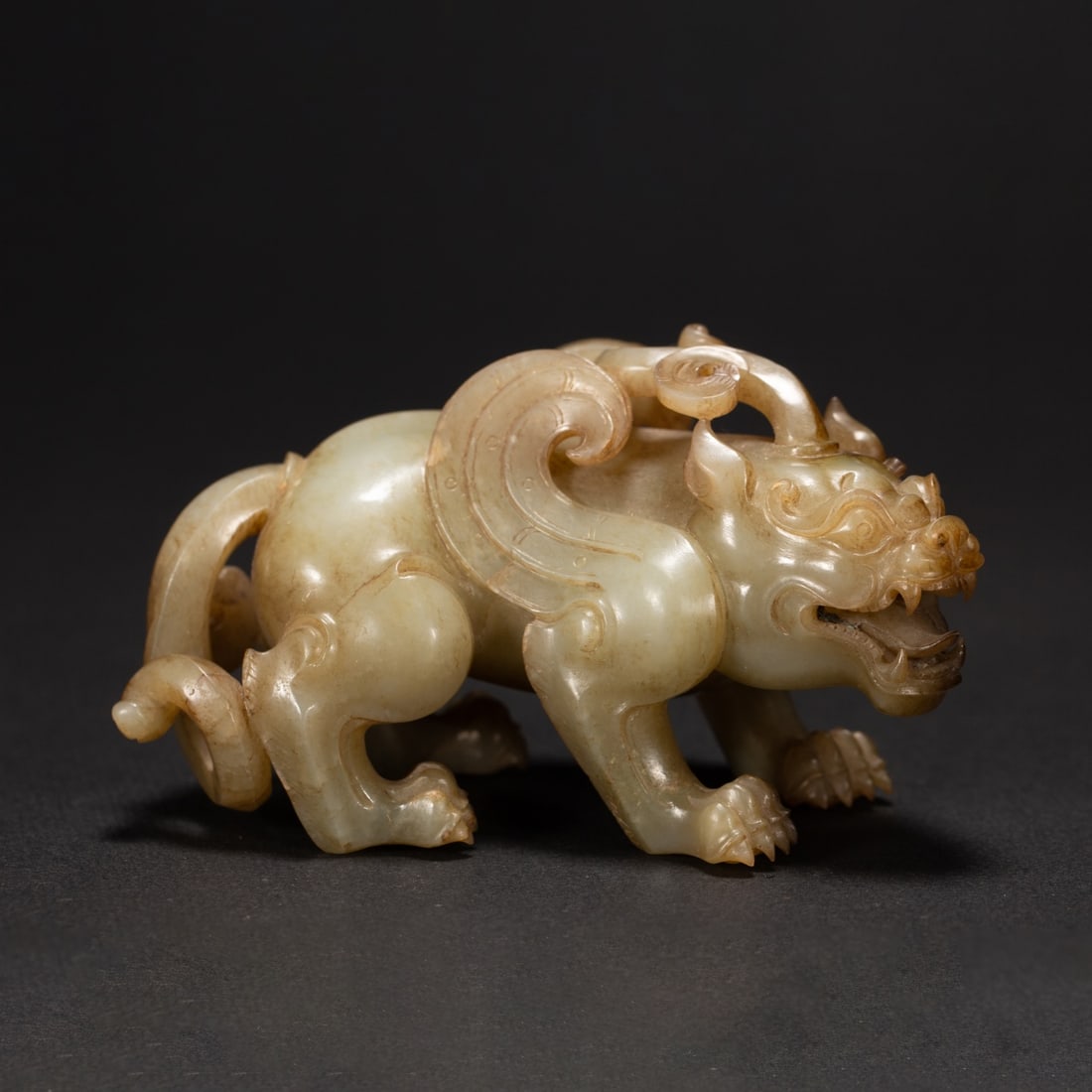 A Exquisite Hotan Jade Auspicious Beast Ornament (1 of 9)