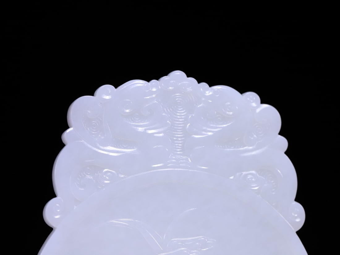 A Exquisite Hotan Jade Figures Pattern Table Screen - 6