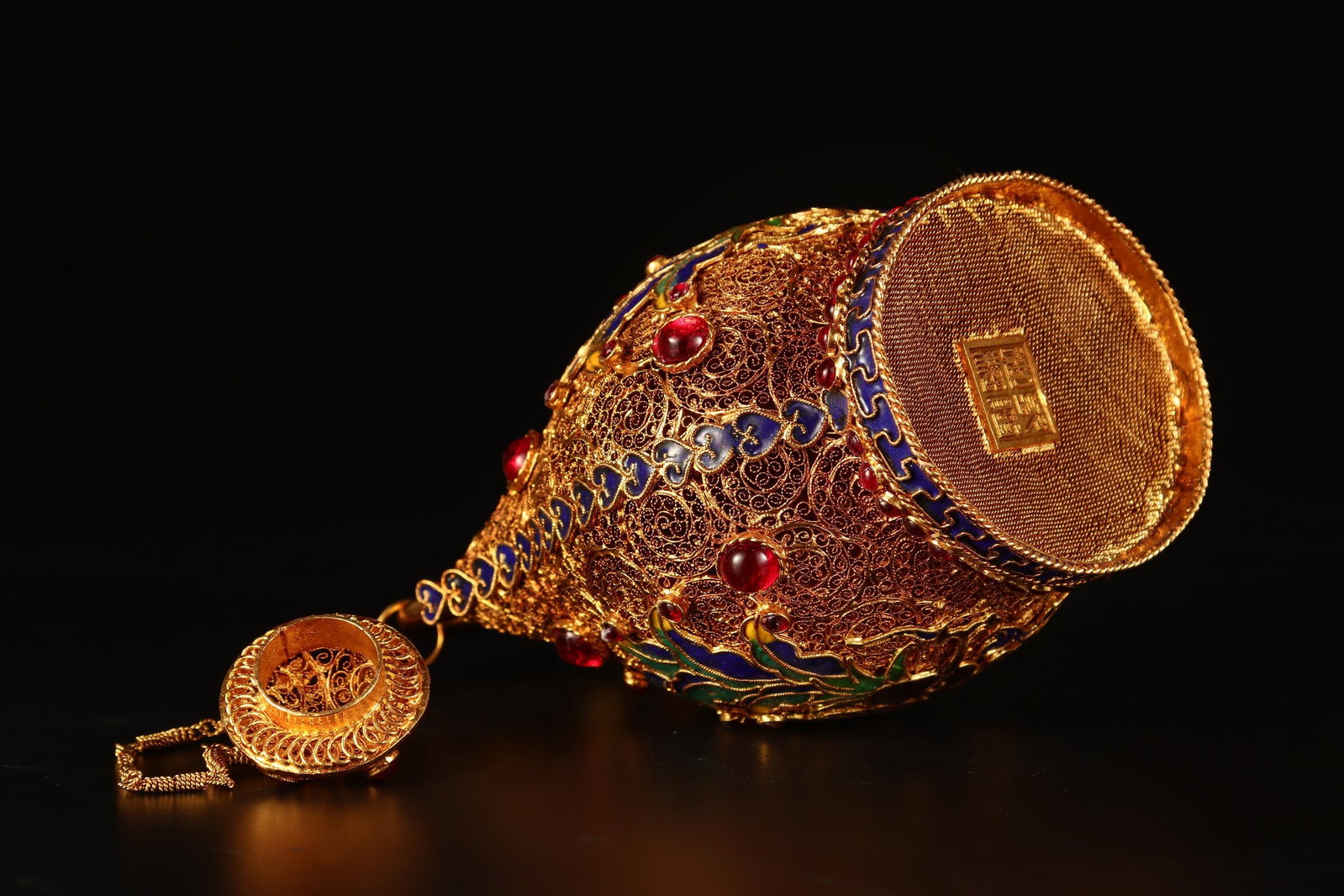 A Exquisite Filigree Gilt Phoenix Pattern Ewer - 8