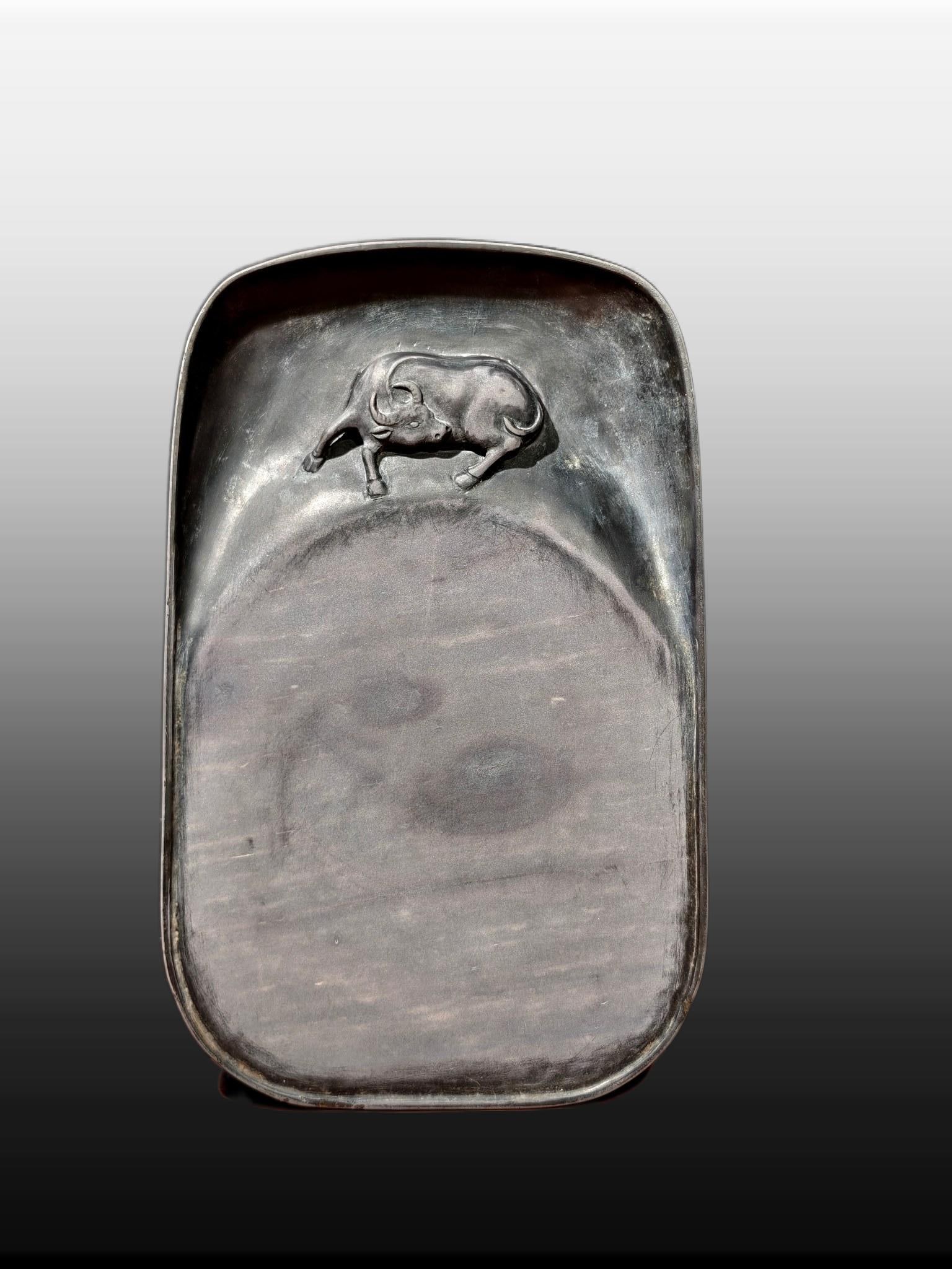 A Exquisite Buffalo Pattern Inkstone - 5
