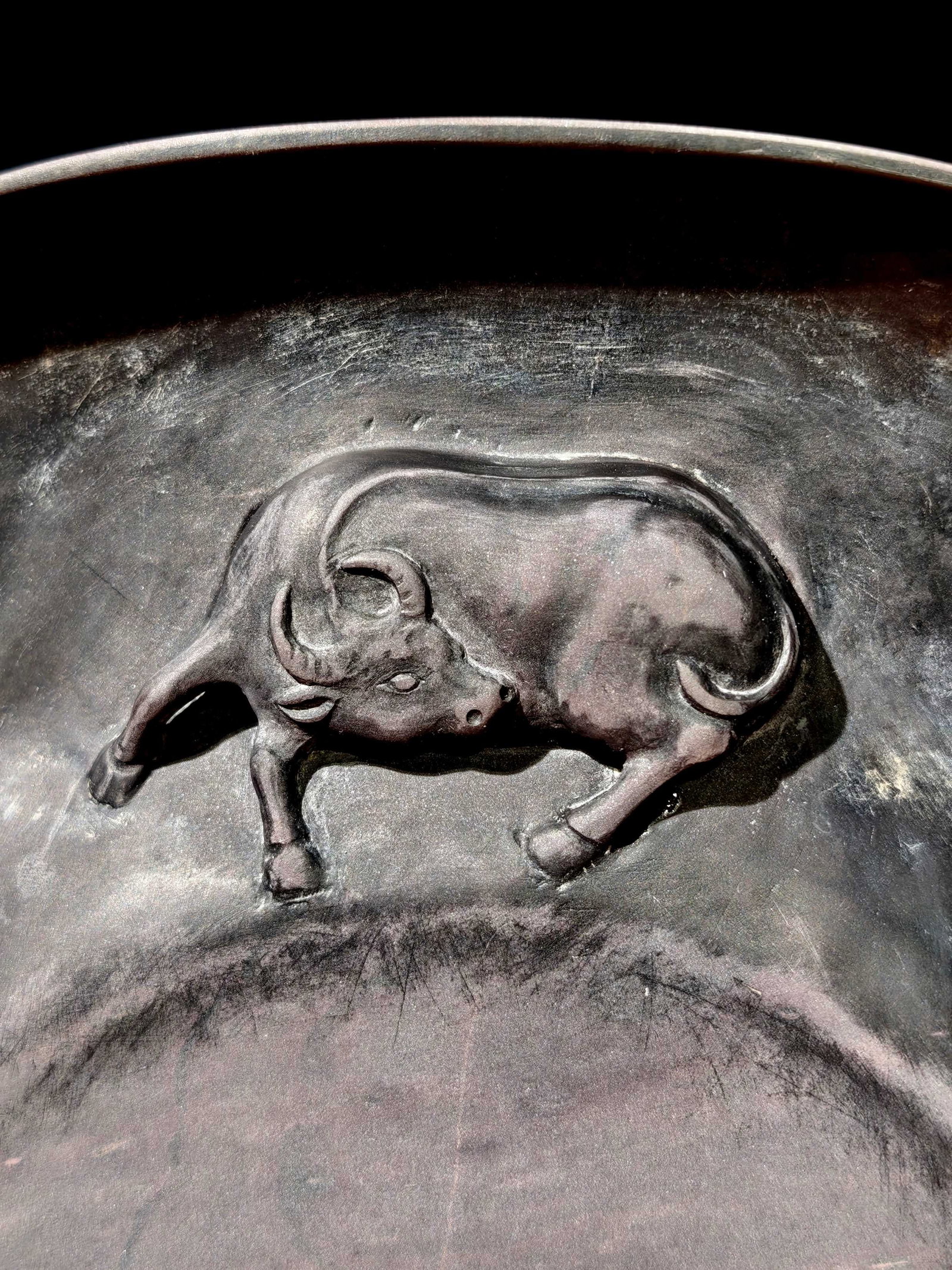 A Exquisite Buffalo Pattern Inkstone - 6