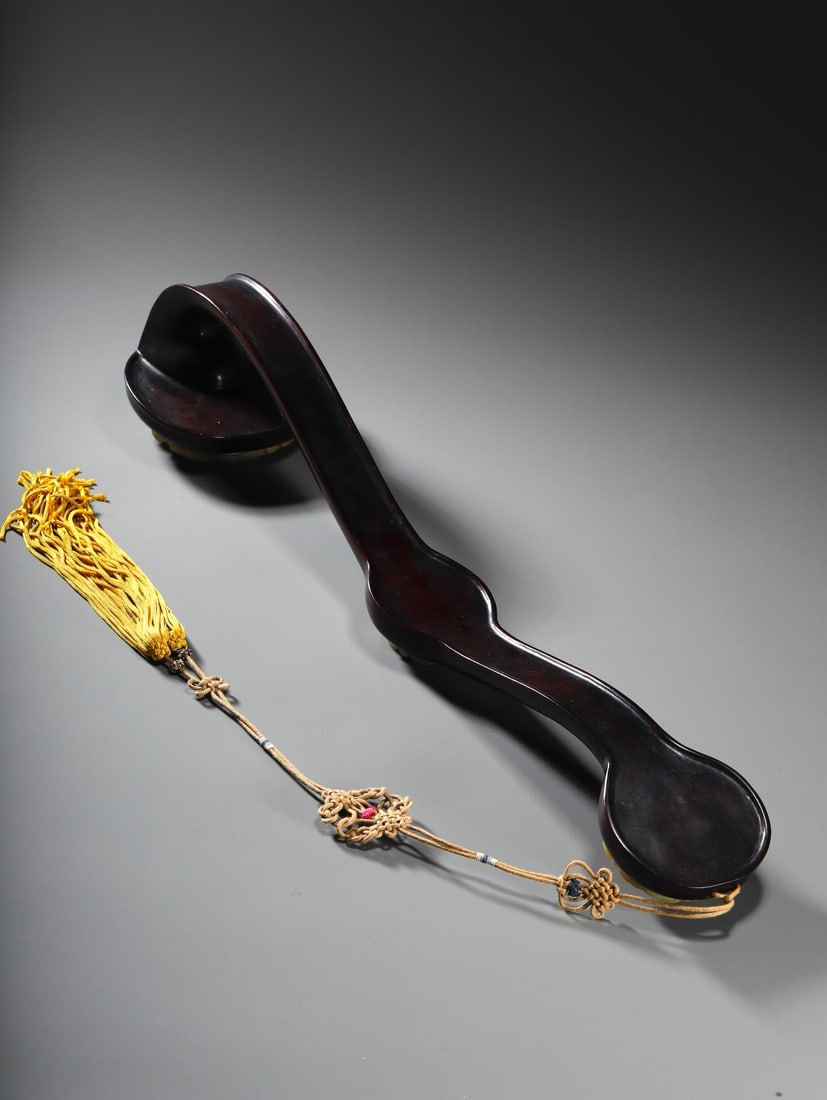A Exquisite Hotan Yellow Jade Figures Pattern Ruyi - 4