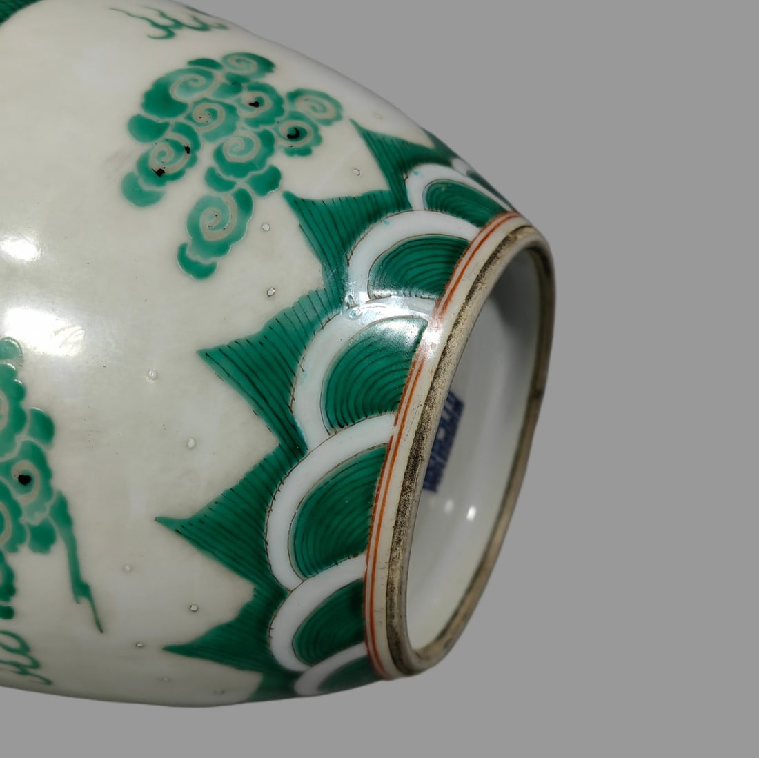 A Exquisite Green Color Dragon Pattern Vase - 7