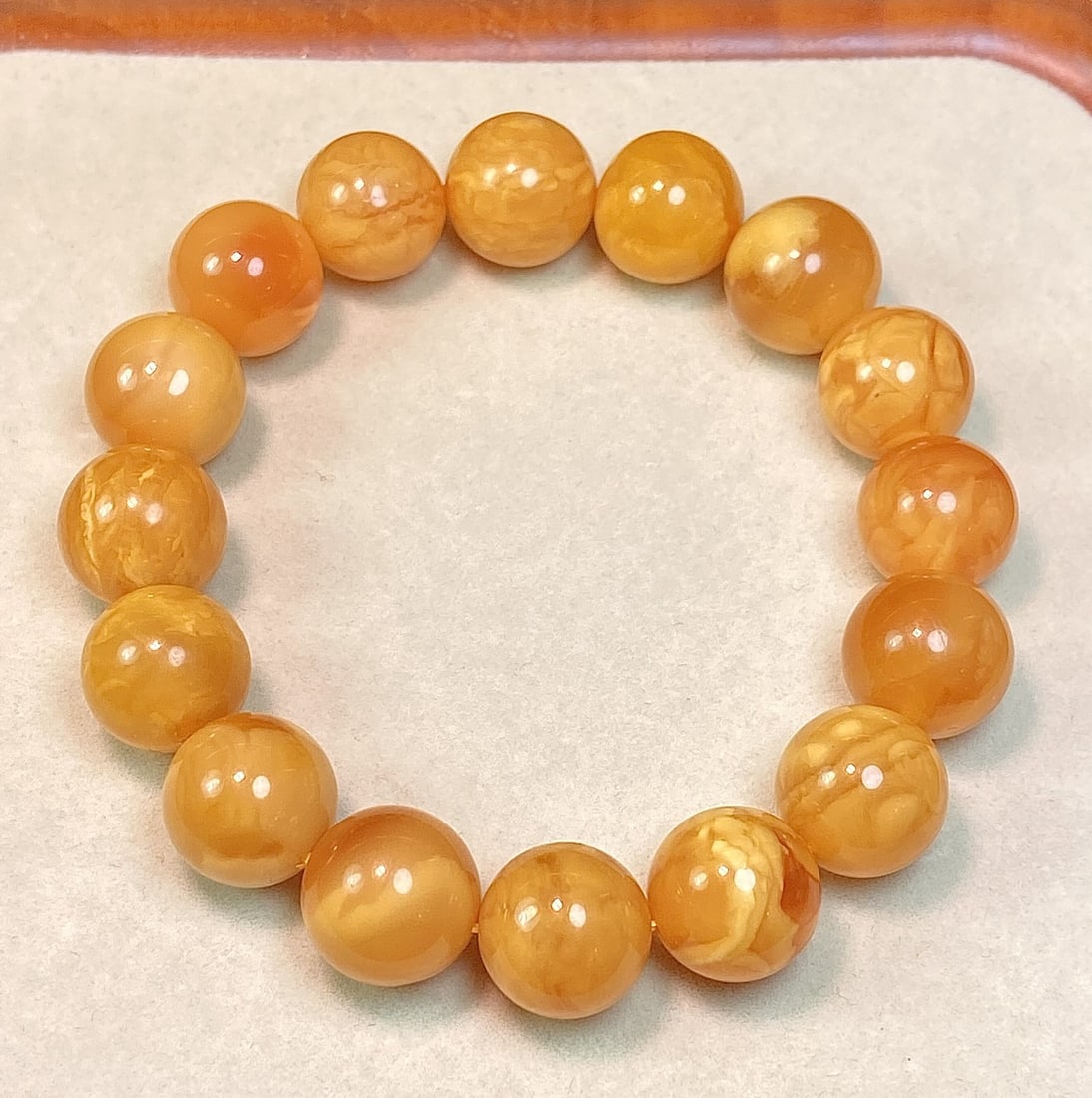 A Exquisite Amber Round bead Bracelets (1 of 3)