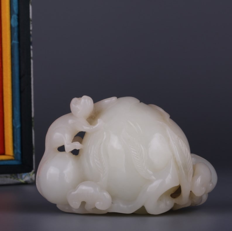 A Exquisite Hotan White Jade Monkey Ornament (1 of 10)