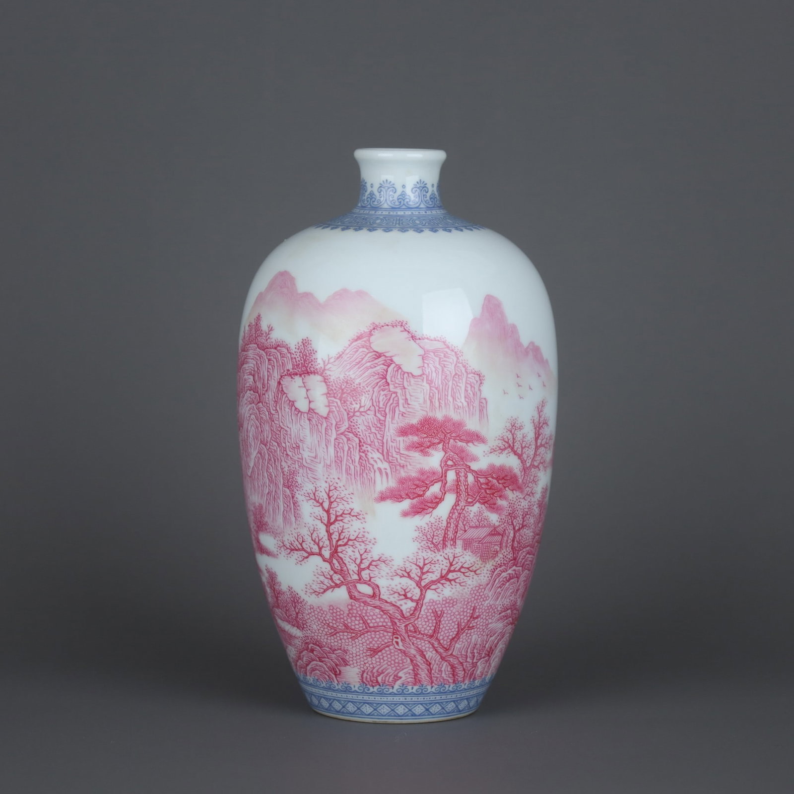 A Exquisite Agate Red Landscape Pattern Vase (1 of 9)