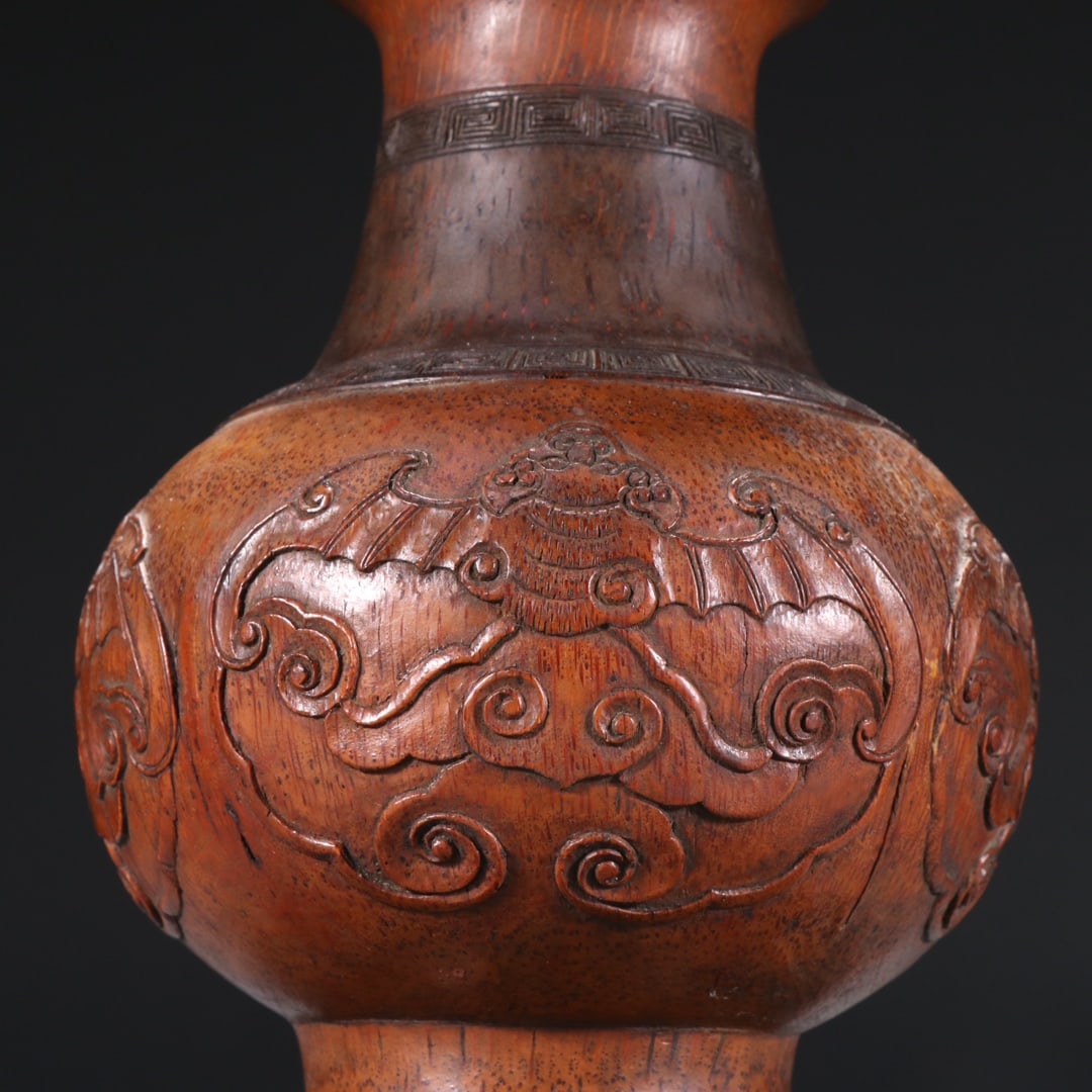 A Exquisite Bamboo Fu and Cloud Pattern Vase - 2
