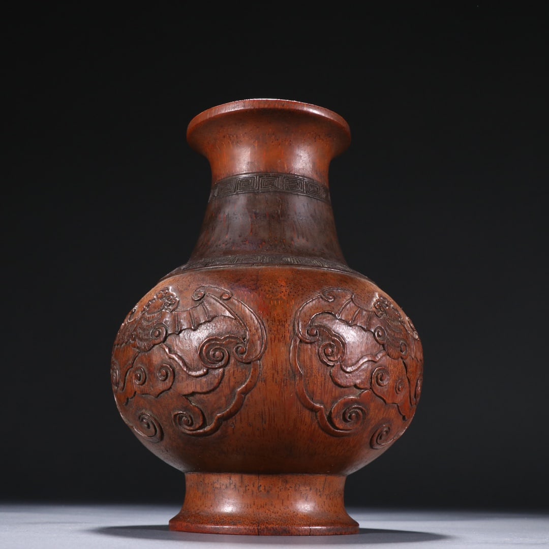 A Exquisite Bamboo Fu and Cloud Pattern Vase - 6