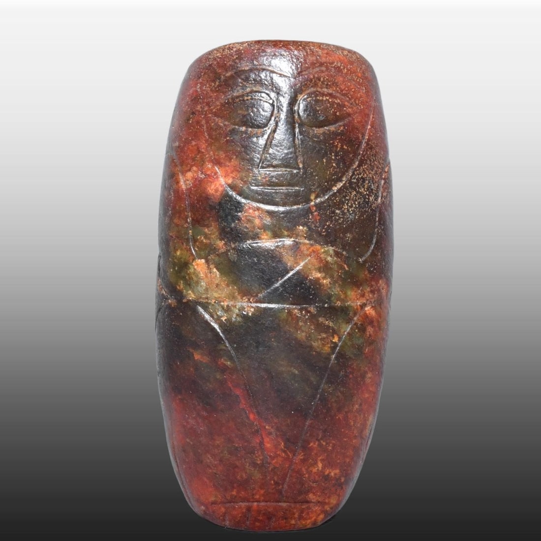 A Exquisite Gaogu Jade Ornament: A Exquisite Gaogu Jade Ornament,Ancient Time, China,Size:4.5inx2.4in,Weight:450g 高古玉摆件,远古时期