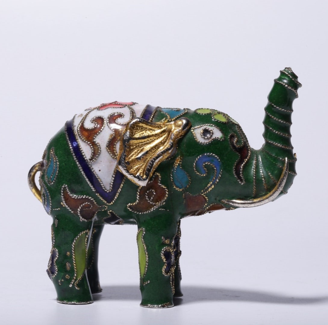 A Exquisite Cloisonne Elephant Ornament (1 of 4)
