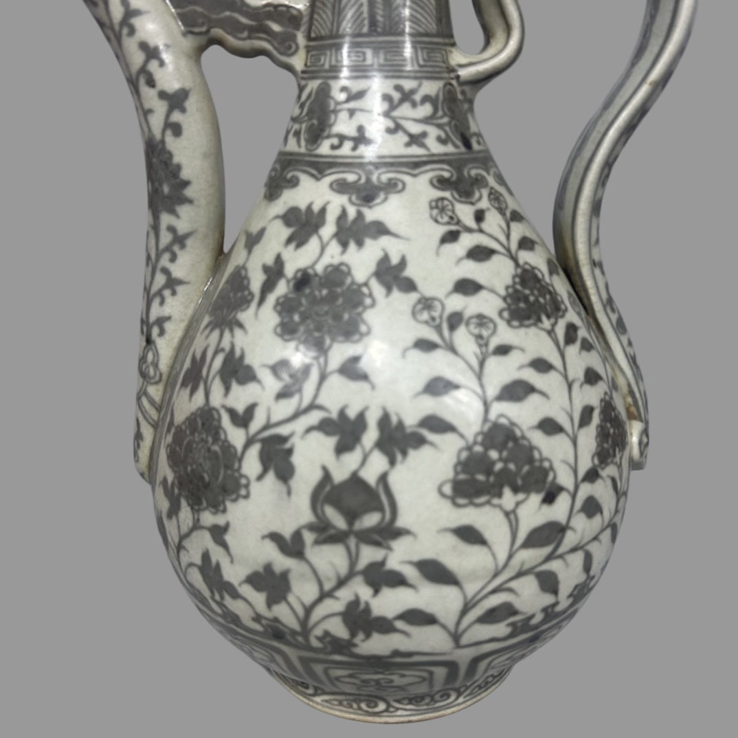 A Exquisite Underglaze-Red Lotus Pattern Ewer - 2