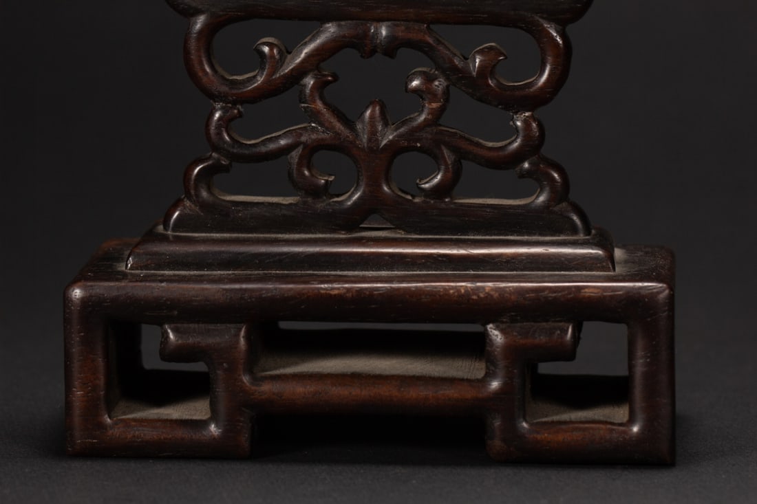 A Exquisite Hotan Jade Pine Pattern Table Screen - 5