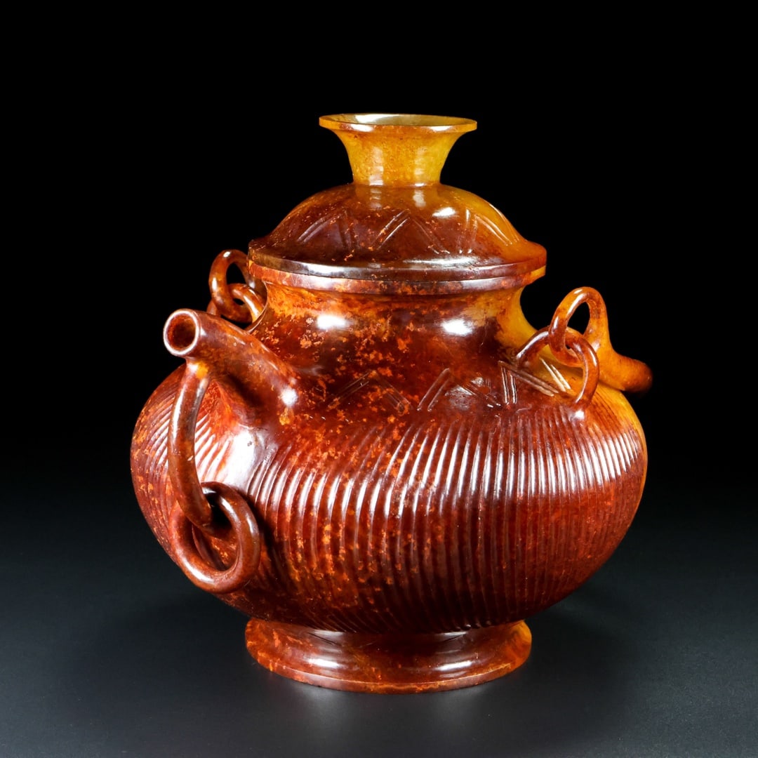 A Exquisite Hotan Jade Ewer - 3