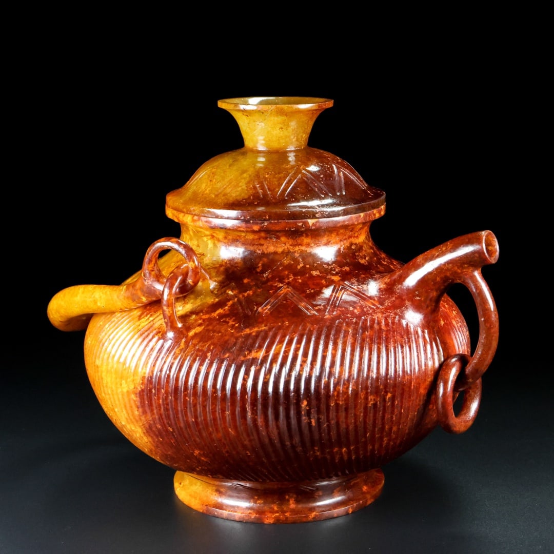 A Exquisite Hotan Jade Ewer - 4