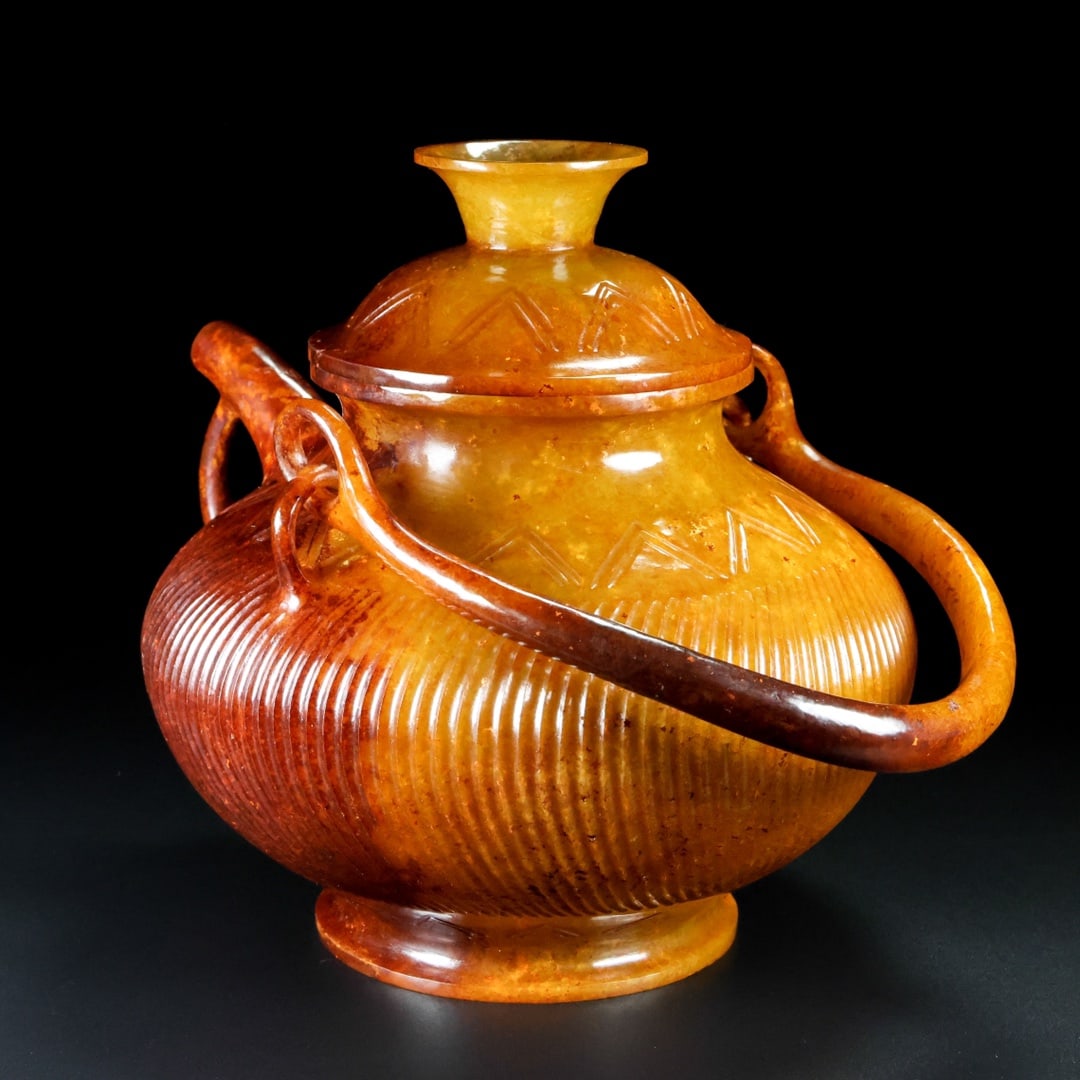 A Exquisite Hotan Jade Ewer - 5