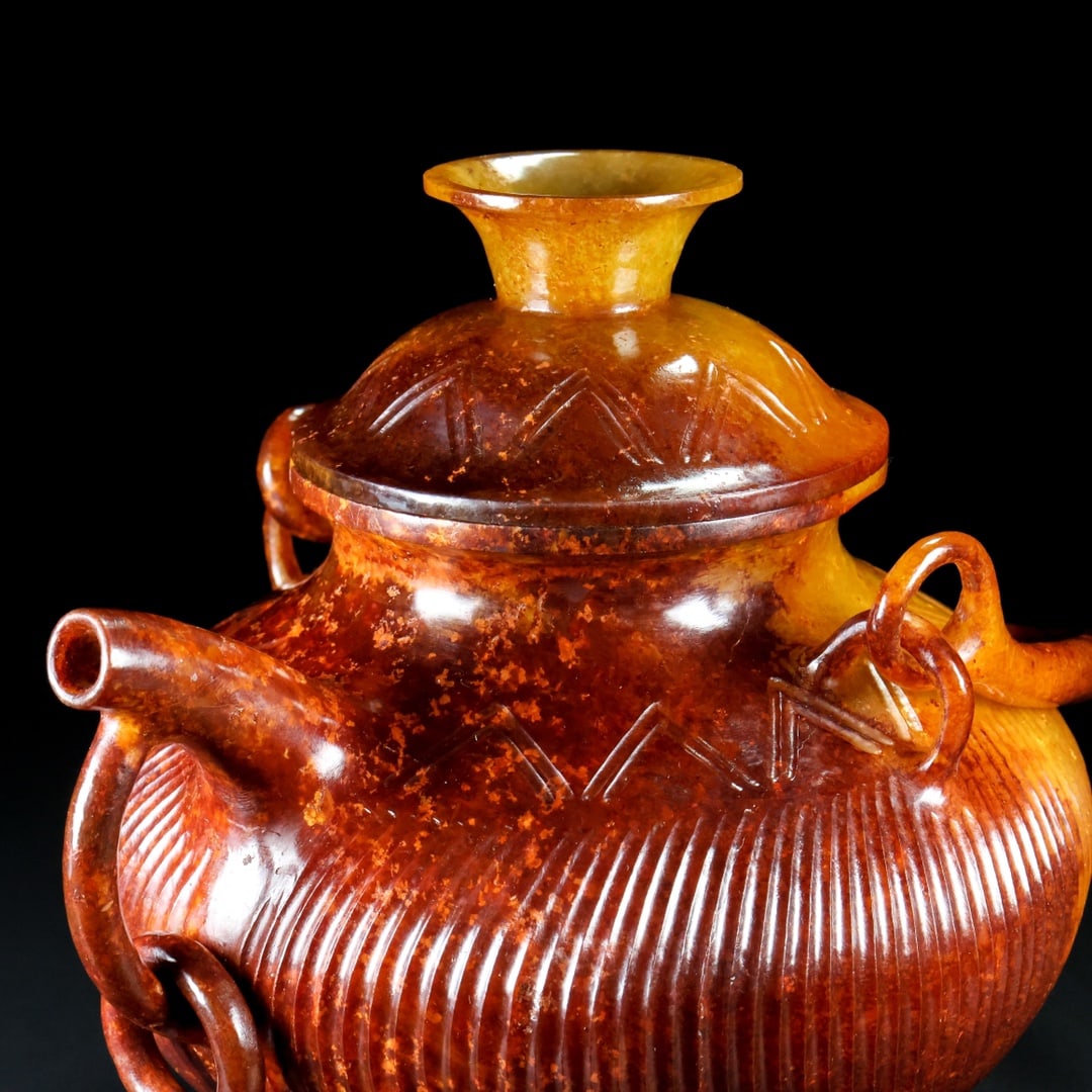 A Exquisite Hotan Jade Ewer - 7