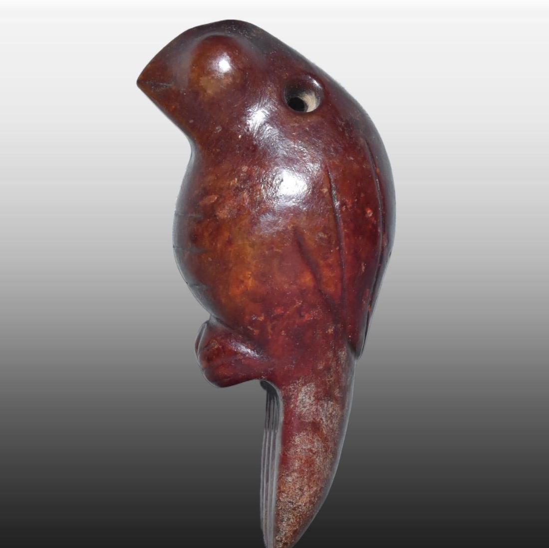 A Exquisite Gaogu Jade Bird Ornament: A Exquisite Gaogu Jade Bird Ornament,Ancient Time, China,Size:5.5inx3.1in,Weight:460g 高古玉鸟摆件,远古时期