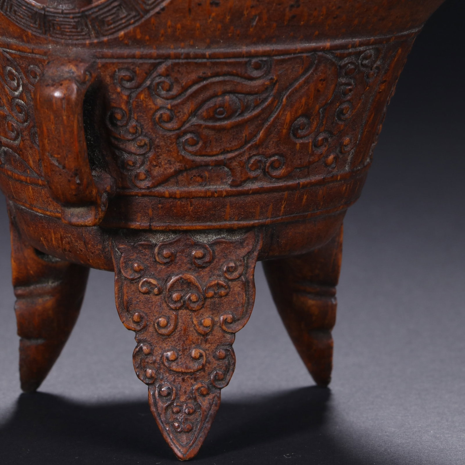 A Exquisite Bamboo Tripod Goblet - 3