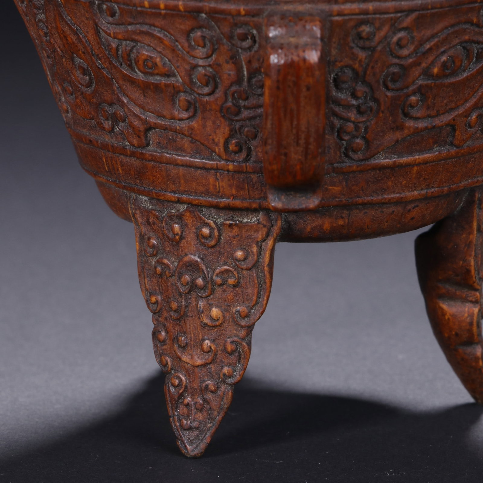 A Exquisite Bamboo Tripod Goblet - 5