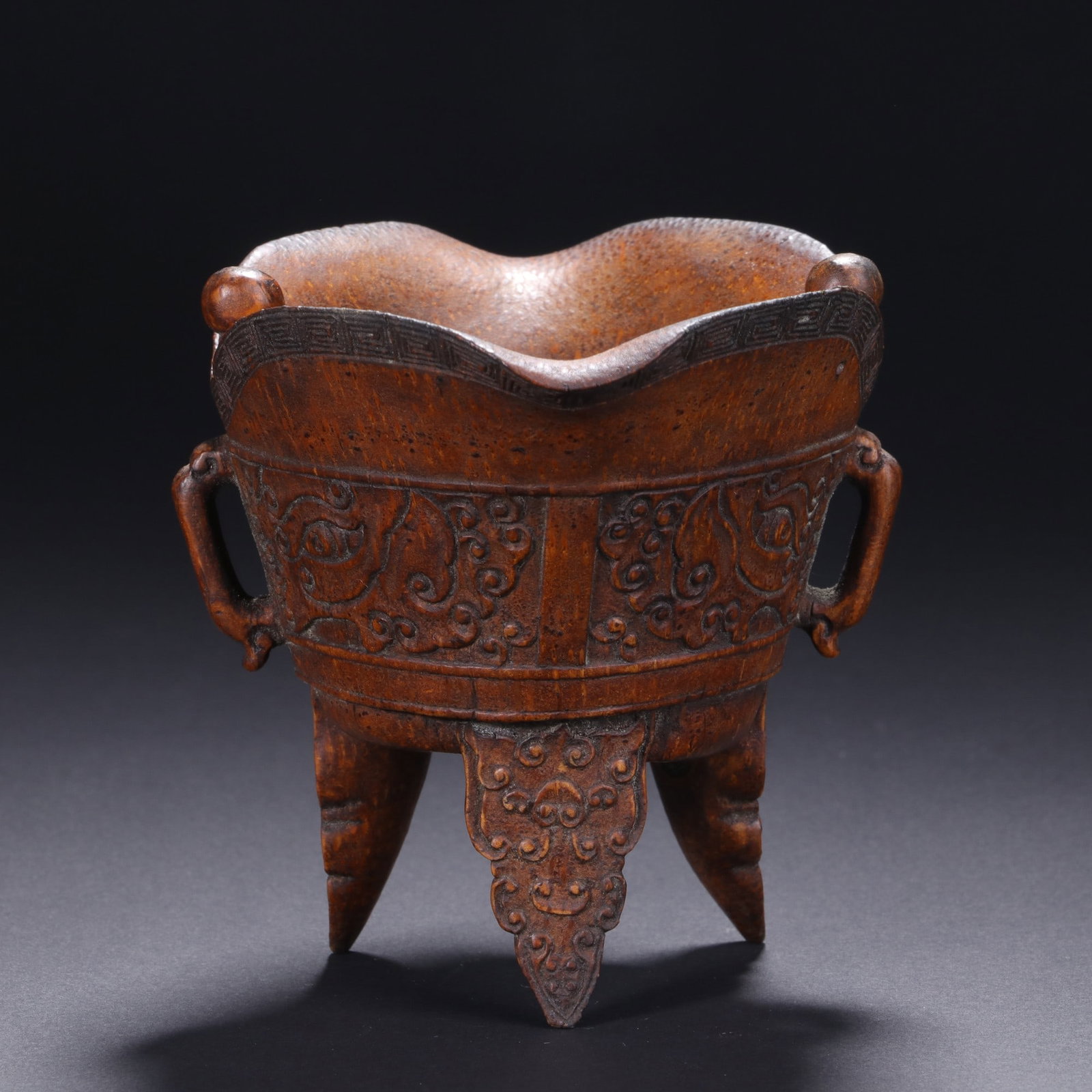 A Exquisite Bamboo Tripod Goblet - 6