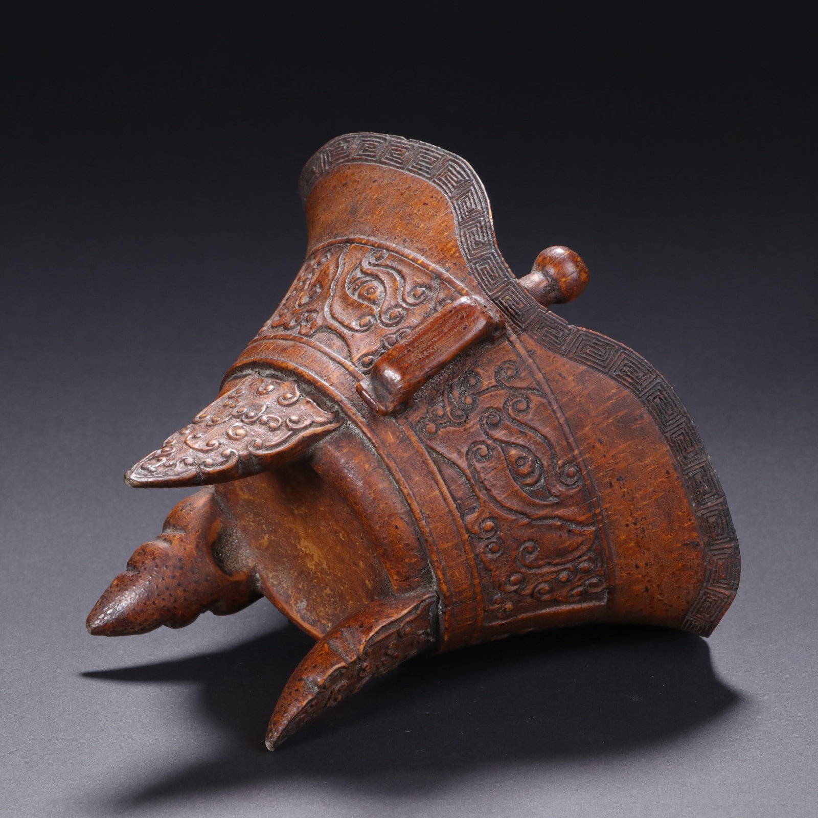 A Exquisite Bamboo Tripod Goblet - 8