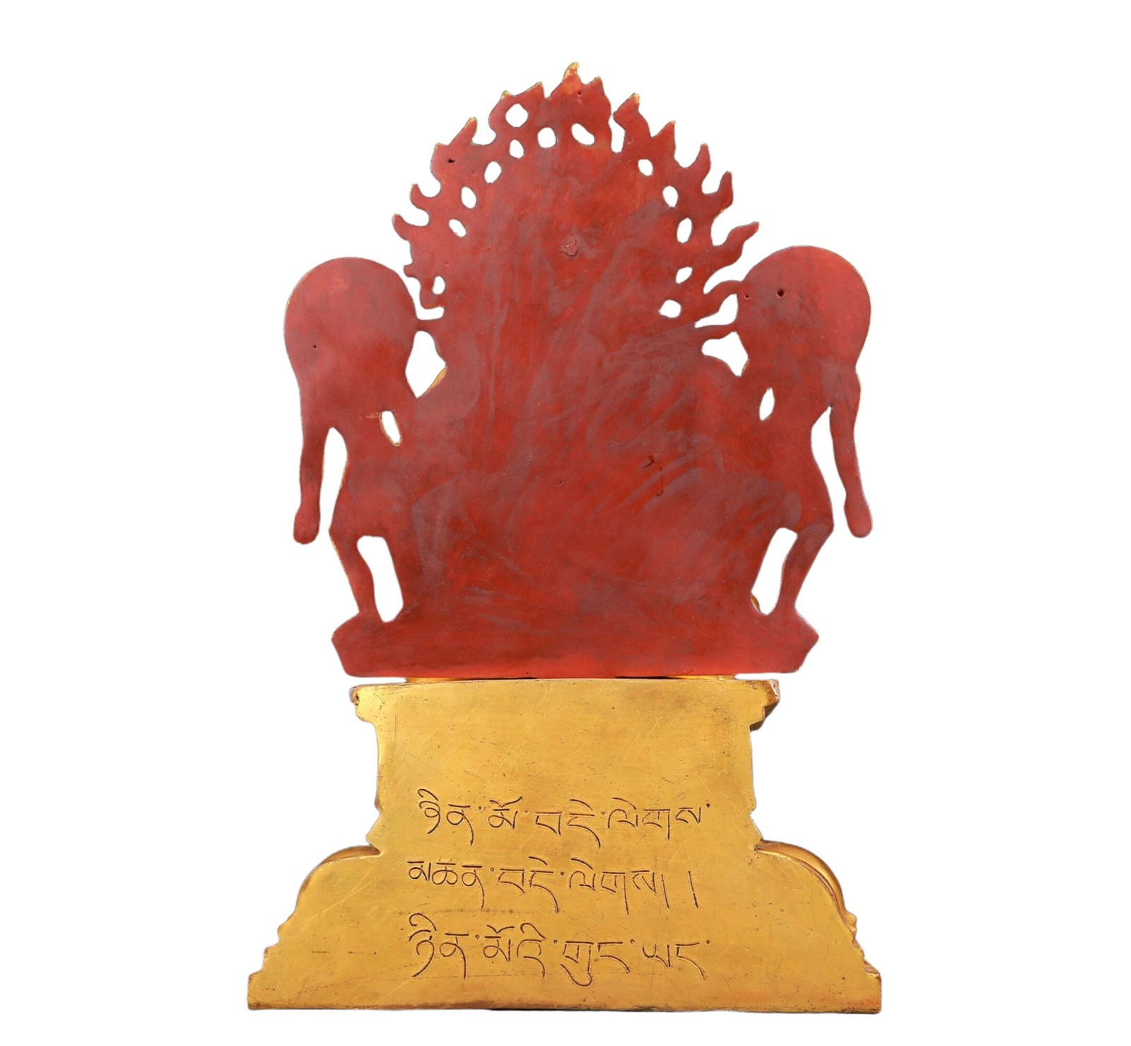 A Solemn Gilt Bronze Statue of Sakyamuni,With Inscription - 5