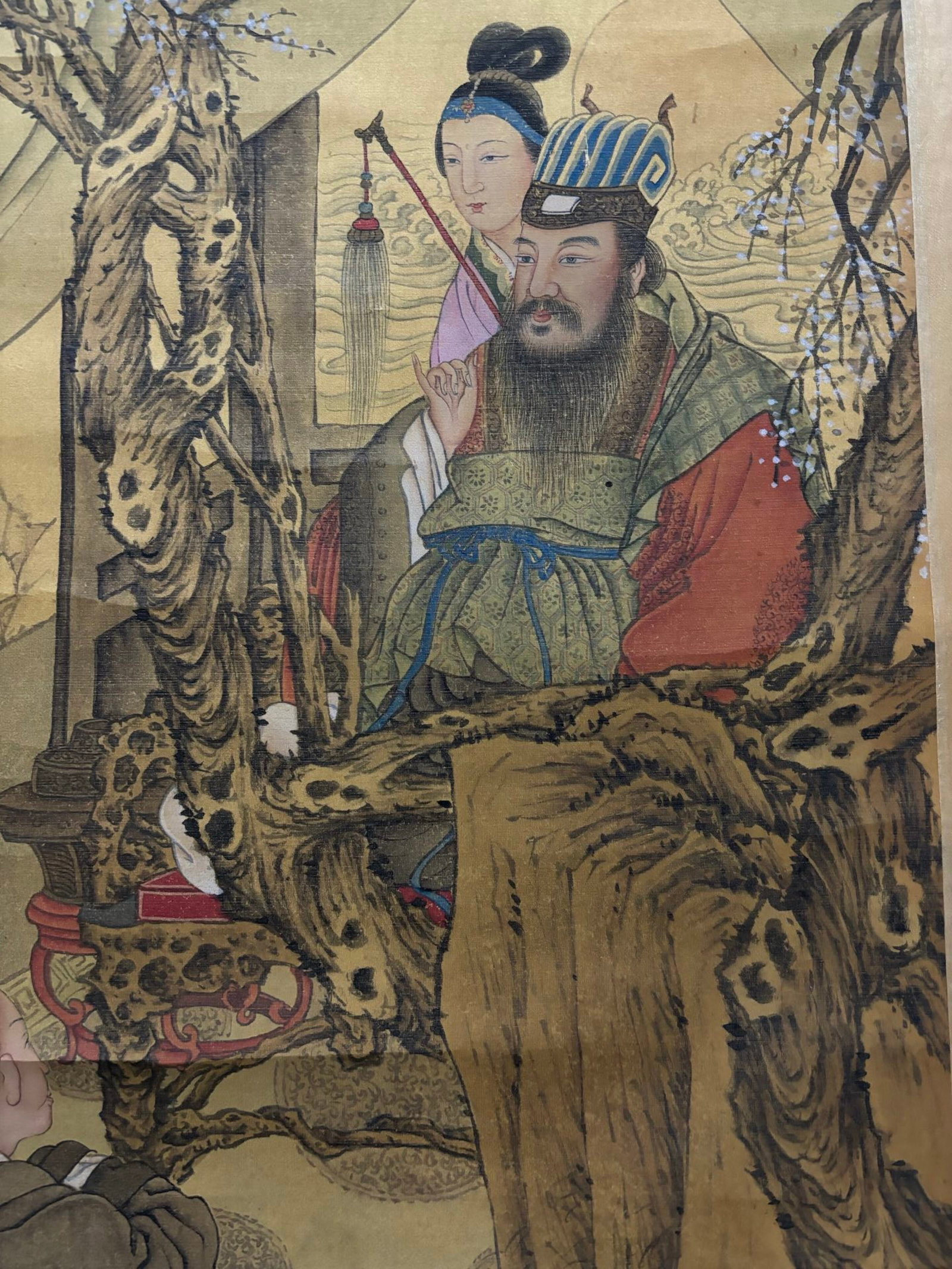 A Chinese Vertical Scroll Ink Painting of Character and Story on Silk,Jin Yanbiao - 6