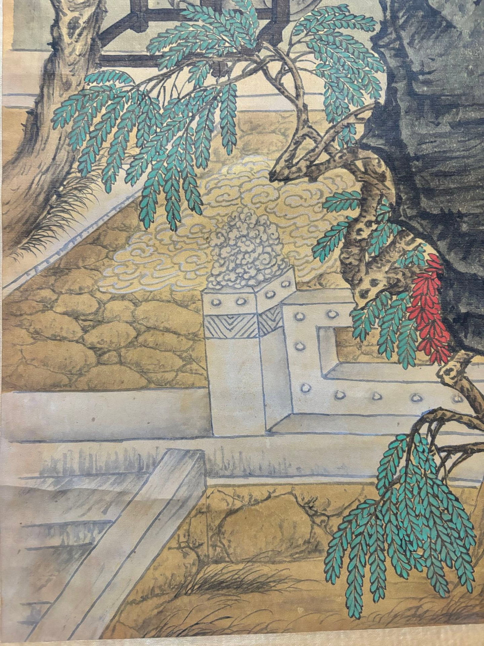 A Chinese Vertical Scroll Ink Painting of Character and Story on Silk,Jin Yanbiao - 7
